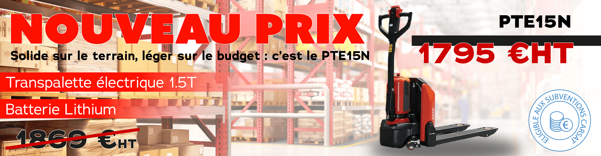 nouveau prix PTE15N