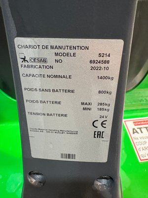 Gerbeur accompagnant CESAB S214