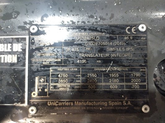 Chariot élévateur gaz UniCarriers DX25G