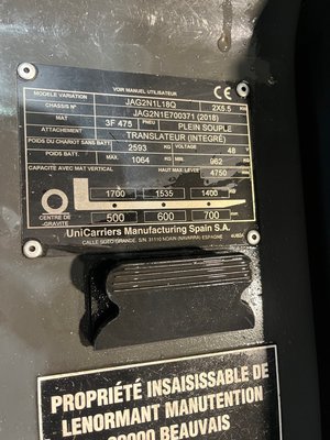 Chariot élévateur électrique UniCarriers TX4-18L
