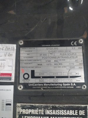 Chariot élévateur électrique Nissan QX30 3F550