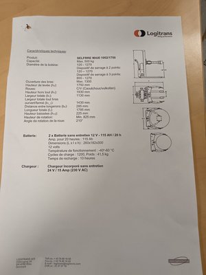 Gerbeurs électriques manuels Logitrans ELFRRM1001/1750/6/P/P