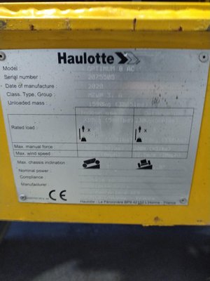 Nacelle à mât vertical Haulotte OPTIMUM 8AC