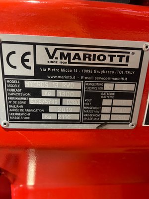 Chariot élévateur électrique Edilzia-Italian MARIOTTI MYCROS 13 RWD