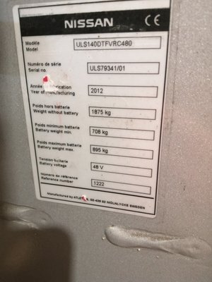 Chariot à mât rétractable Nissan RG14L