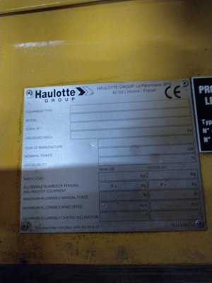 Nacelle ciseaux Haulotte COMPACT12